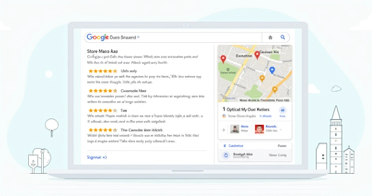 Perfil de ótica no Google Meu Negócio com avaliações