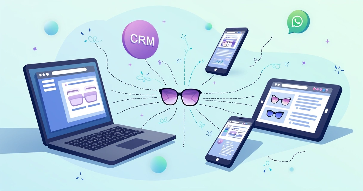 Integração de canais de marketing de uma ótica