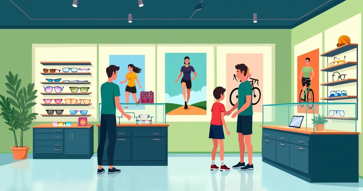 Ótica com foco em esportes e acessórios para atletas