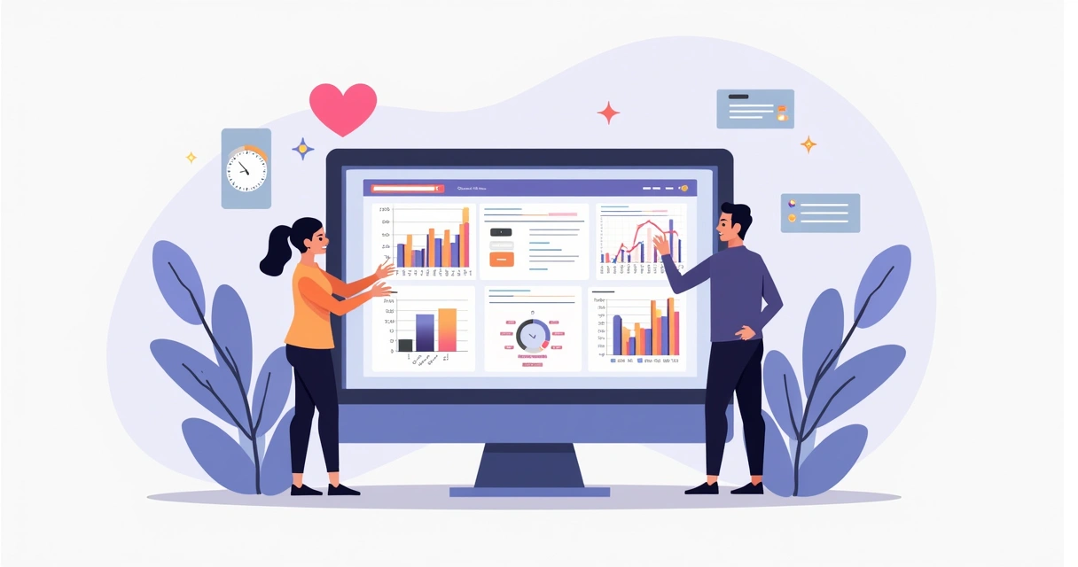 Relatório digital de gestão de ótica em tela de computador